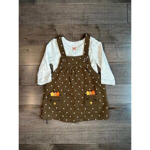 Carters Girls Turkey Dress Size 3 Months‎